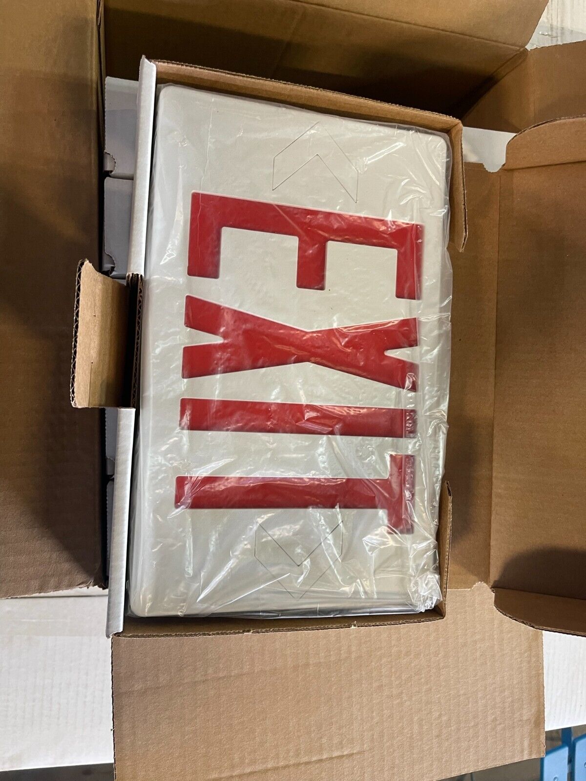 6 PACK - LED Exit Sign Navilite NXPB3RWH 120/277 Volt, Universal Mount - Northside Material Brokers