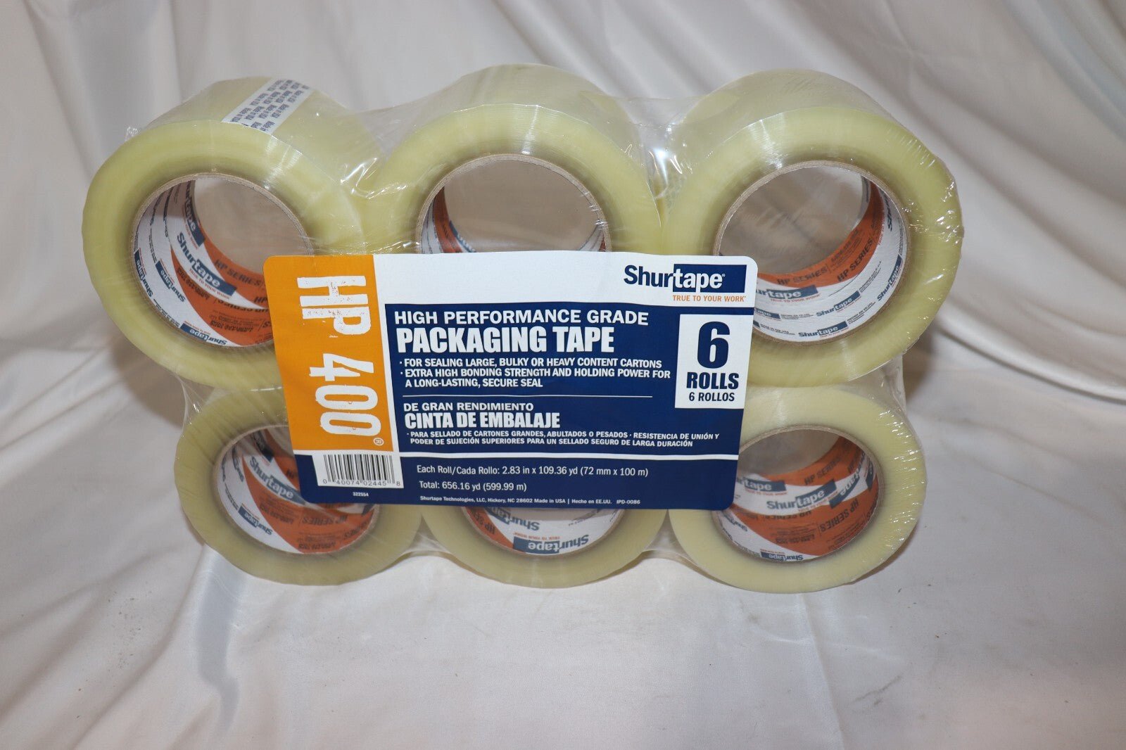 6 Pack - Shurtape HP 400 Packaging Tape, 2.83 inch x 109 Yard Roll, 656 Yards - Northside Material Brokers