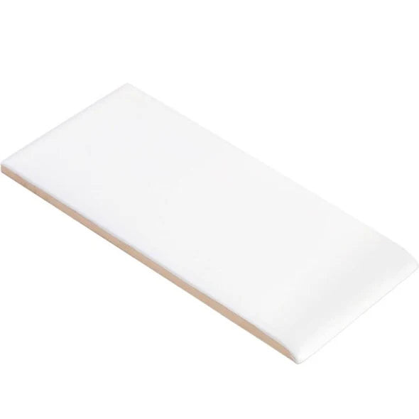 White 3x6 Short Side Bullnose Ceramic Tile