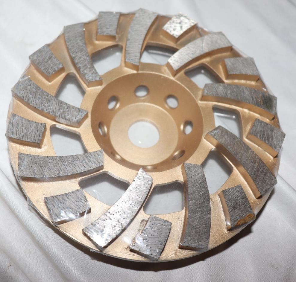 7" Turbo Cup Wheel 18 Segment 30/40 Grit, Dynamic Diamond Tooling CW7TB18 - Northside Material Brokers