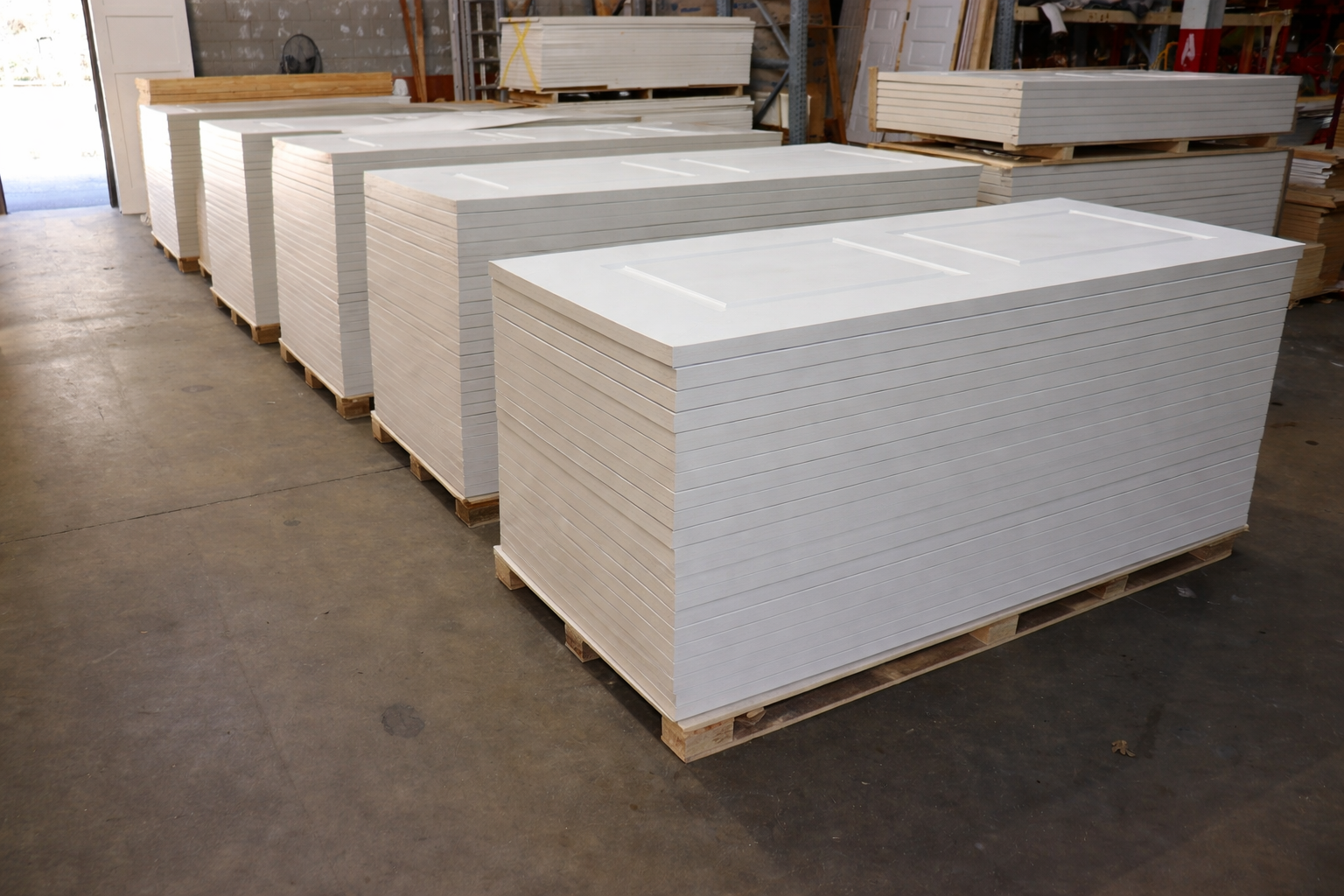 Interior Door 2 Panel Carrara Square Top Hollow Core Slab, Standard Height, 3/16" Under-Cut