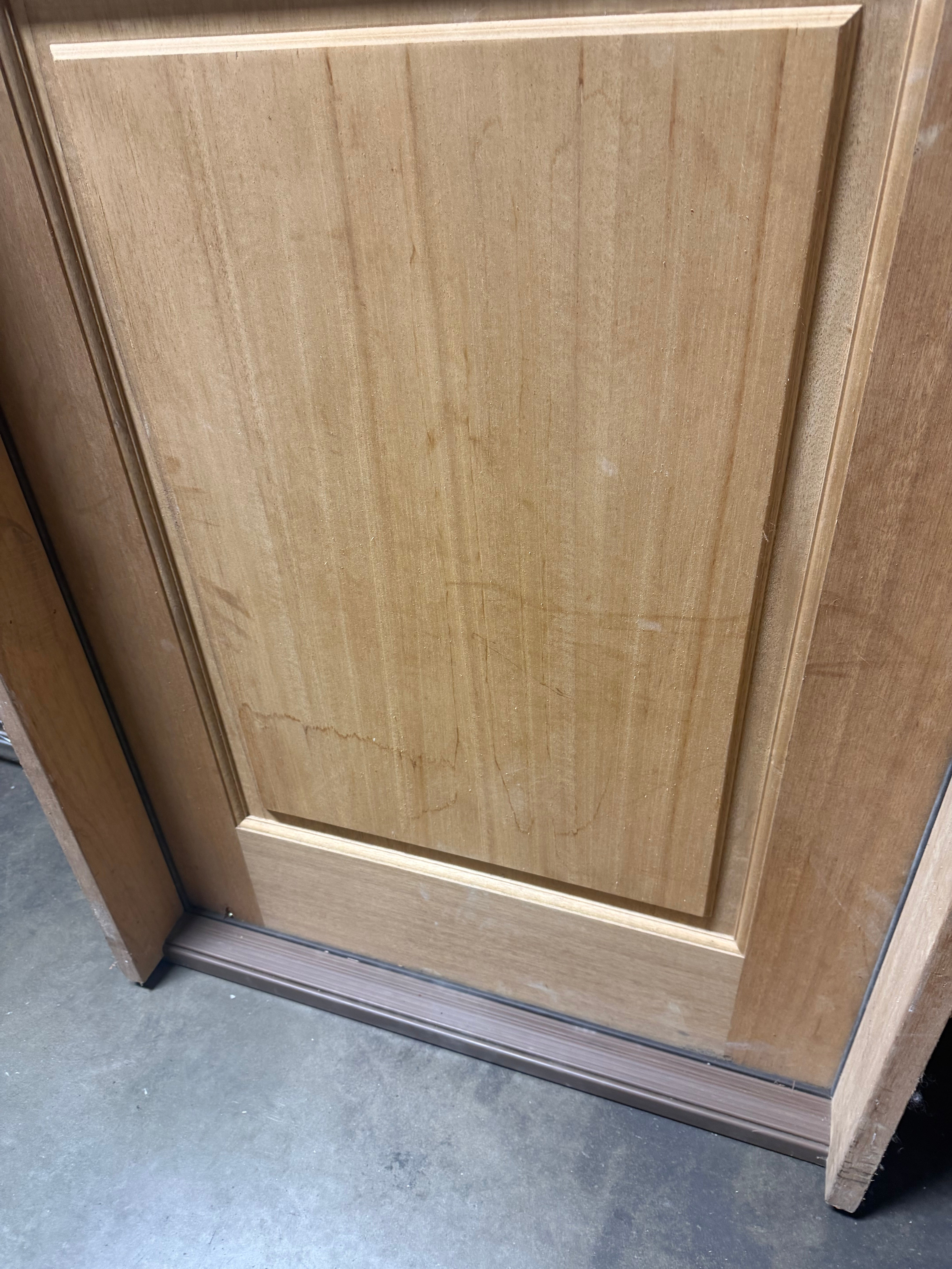 Dutch Door Mahogany 6-Lite Beveled Glass, Outswing, w/ Frame, 36" Wide x 96" Tall, 6-9/16" Jamb