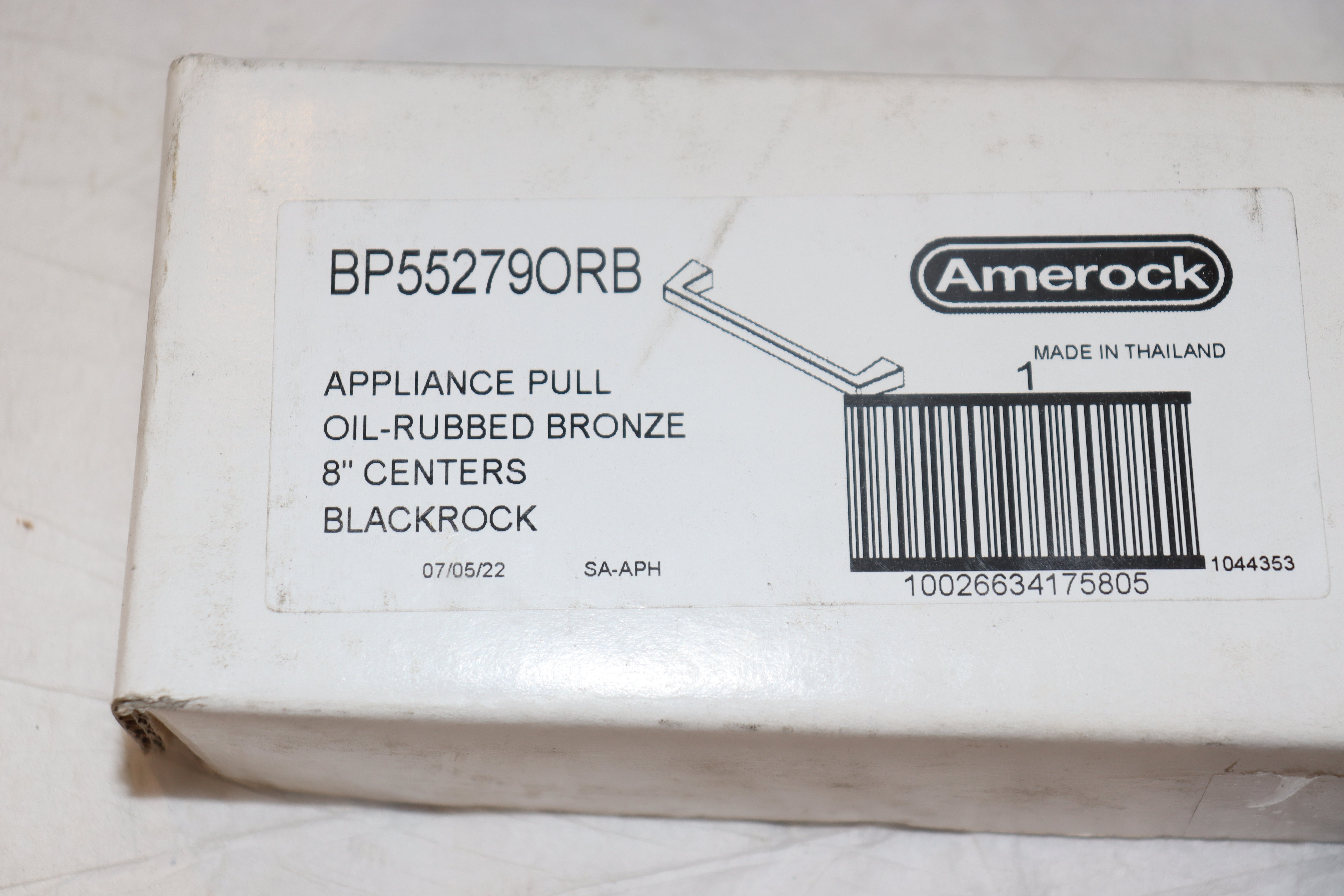Amerock BP55279ORB Blackrock Collection 8 in. (203mm) Appliance Pull, Oil-Rubbed Bronze