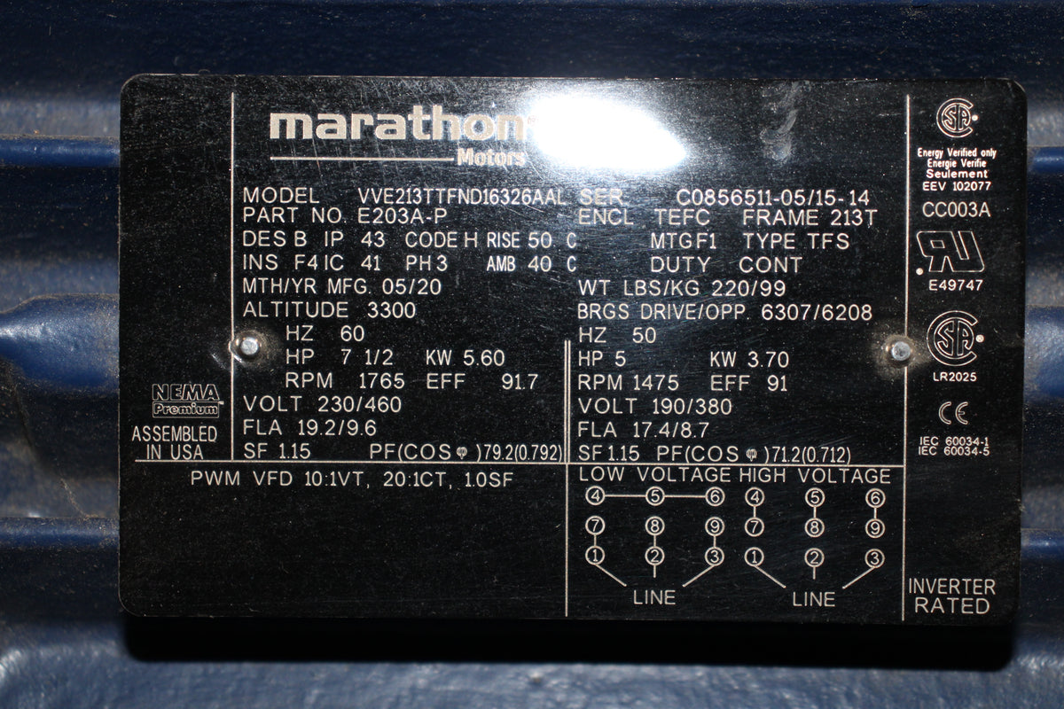 Marathon XRI General Purpose Electric Motor E203A-P
