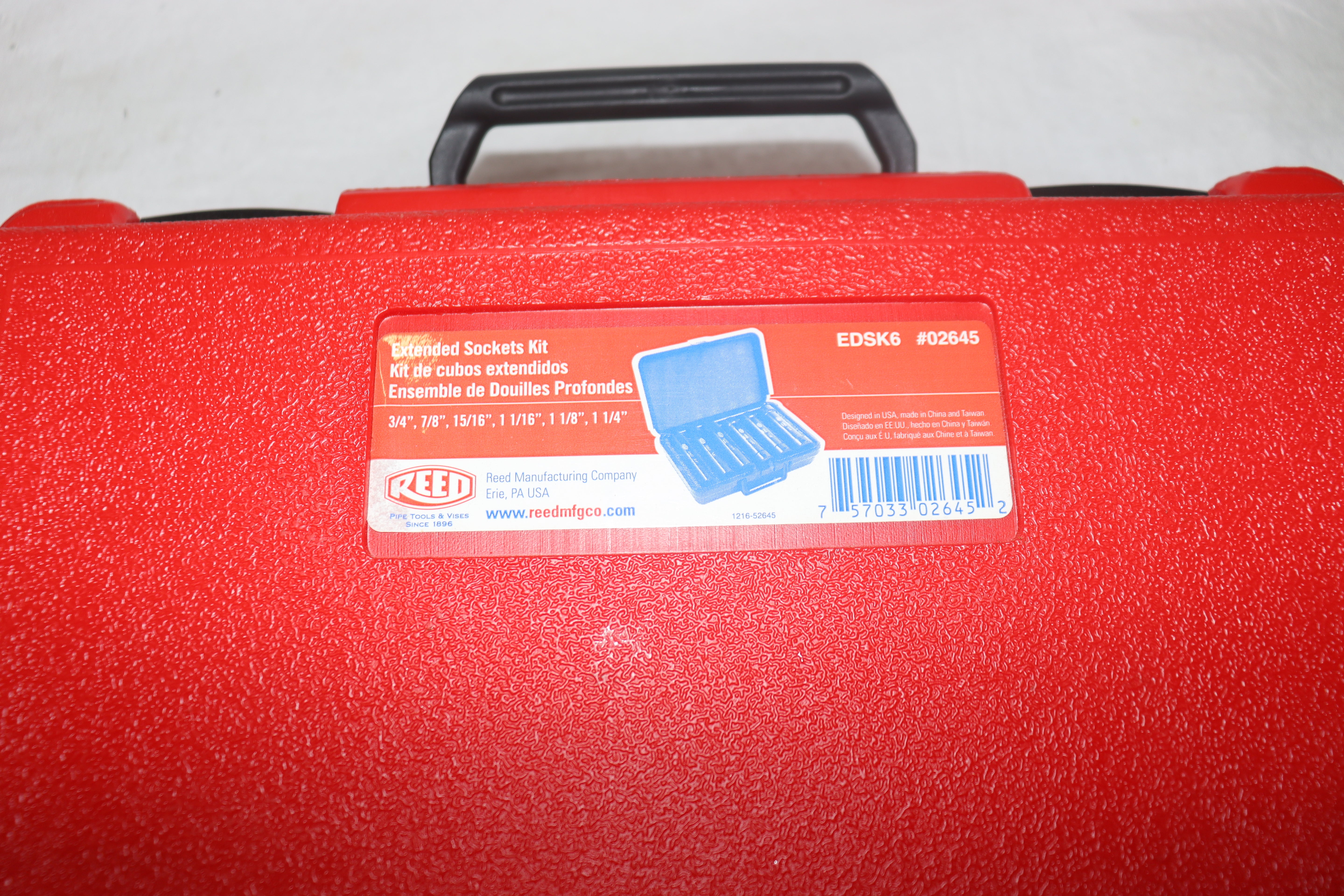 Reed Mfg. Extended Socket Set, 6 Sizes EDSK6 (02645)