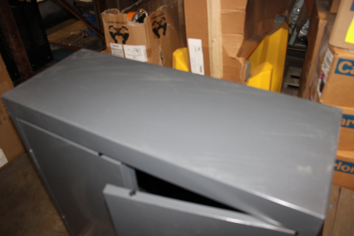 Locking Gray Metal Storage Cabinet 30"W x 30"W x 12"D, Sandusky?