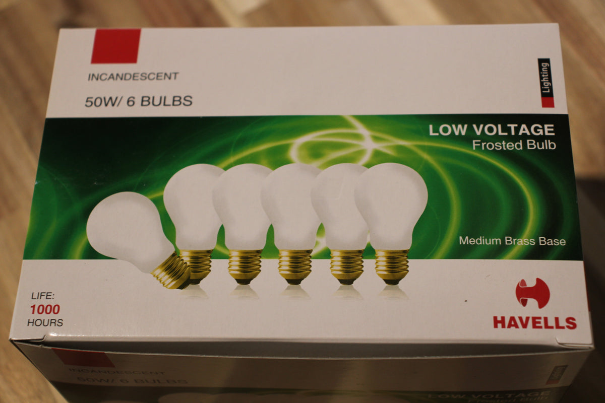 Havells 50-Watt 12V Marine RV Incandescent Light Bulb, PACK OF 6