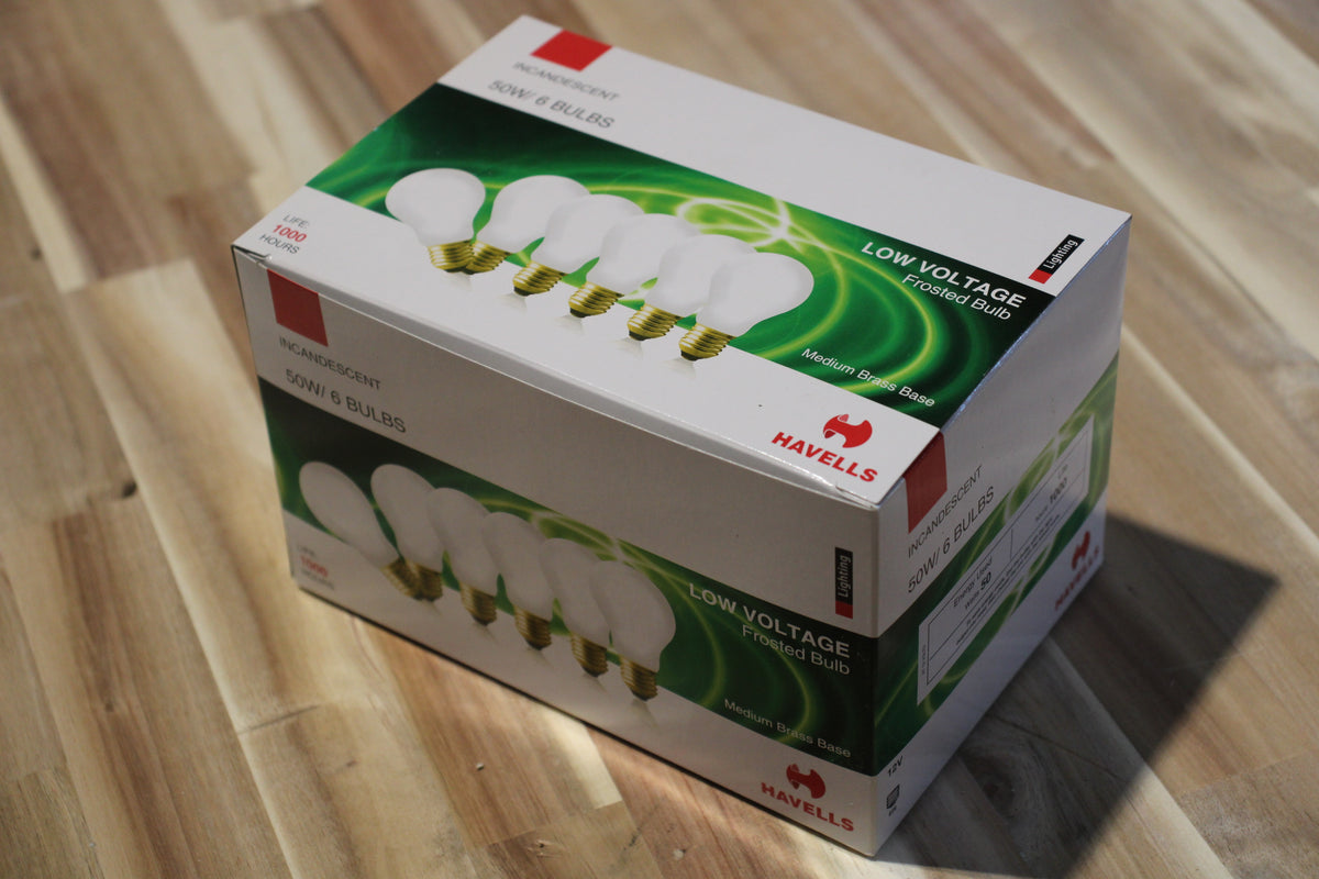 Havells 50-Watt 12V Marine RV Incandescent Light Bulb, PACK OF 6