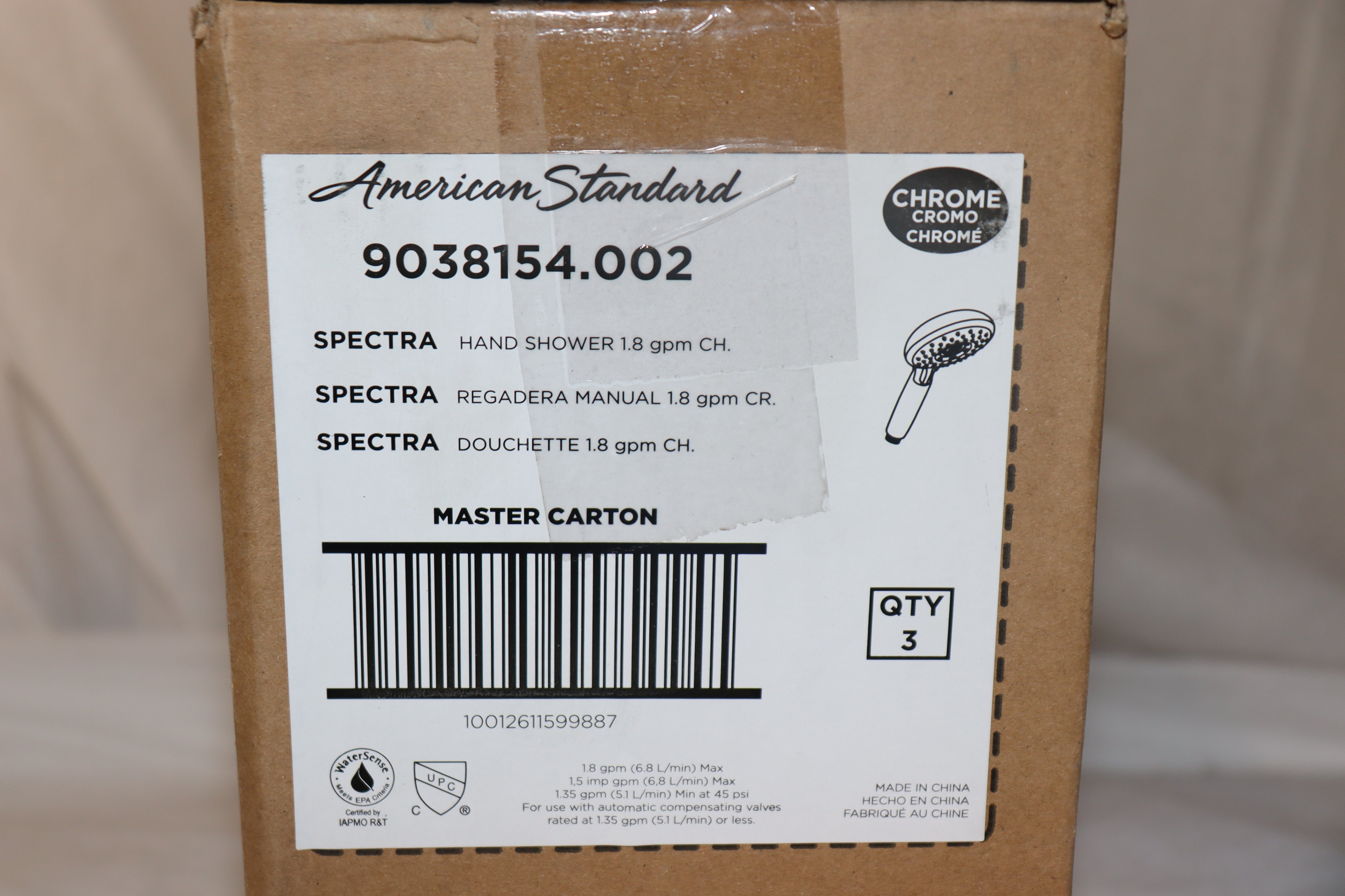 American Standard 9038154.002 Spectra 4-Function Handheld Shower Head 5-inch