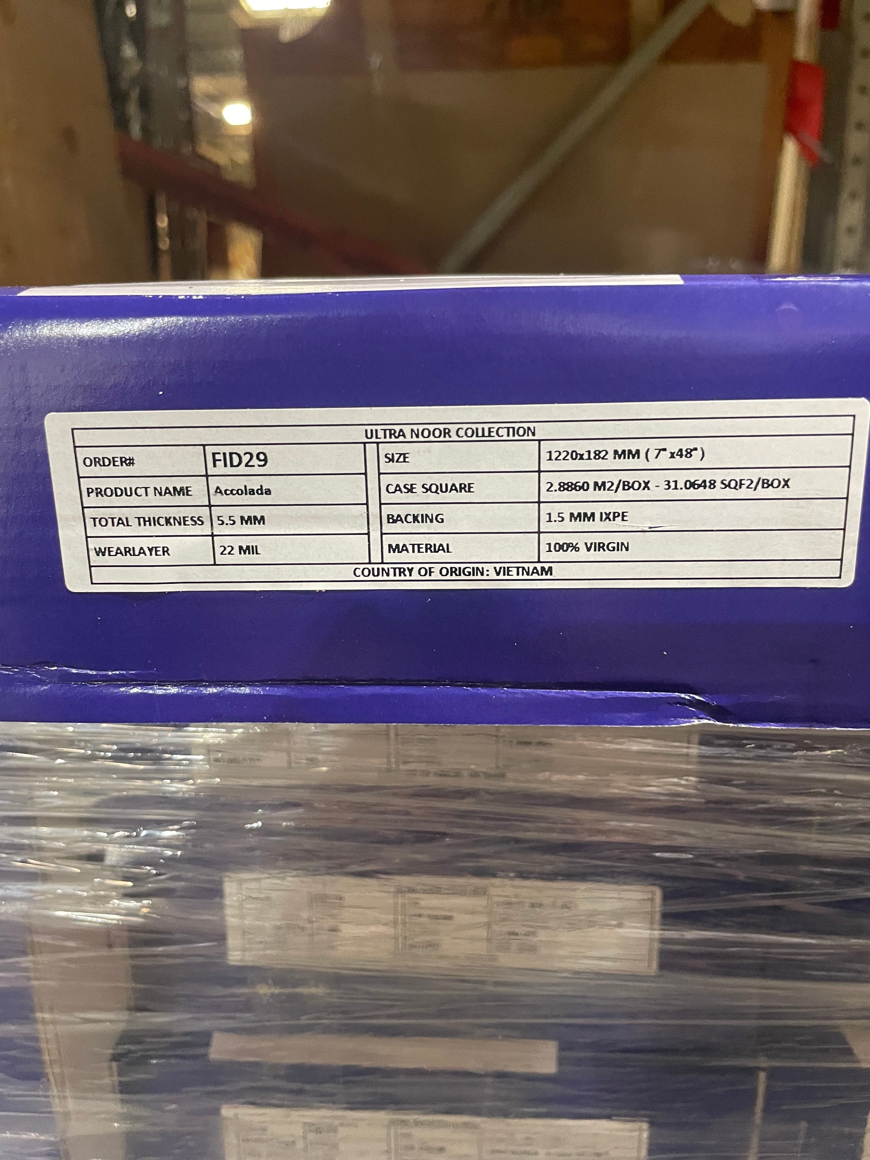 Accolade - SPC Premium LVP Flooring 5.5 mm / 22 mil Wear Layer 31.06 SQ FT / BOX, $1.89 / SQ FT