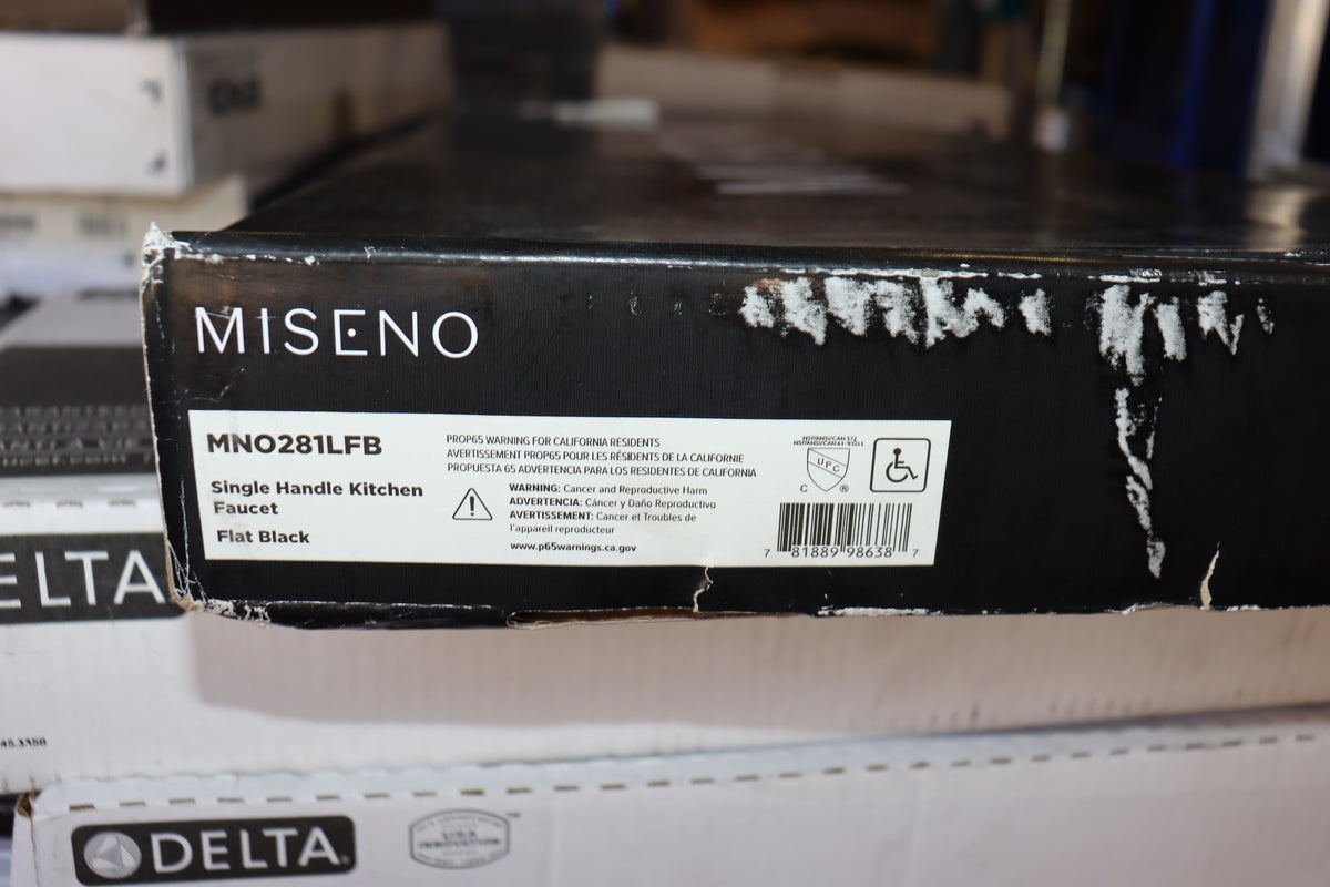 Miseno 1.75 GPM Single Hole Pre-Rinse Kitchen Faucet, Flat Black, MNO281FB