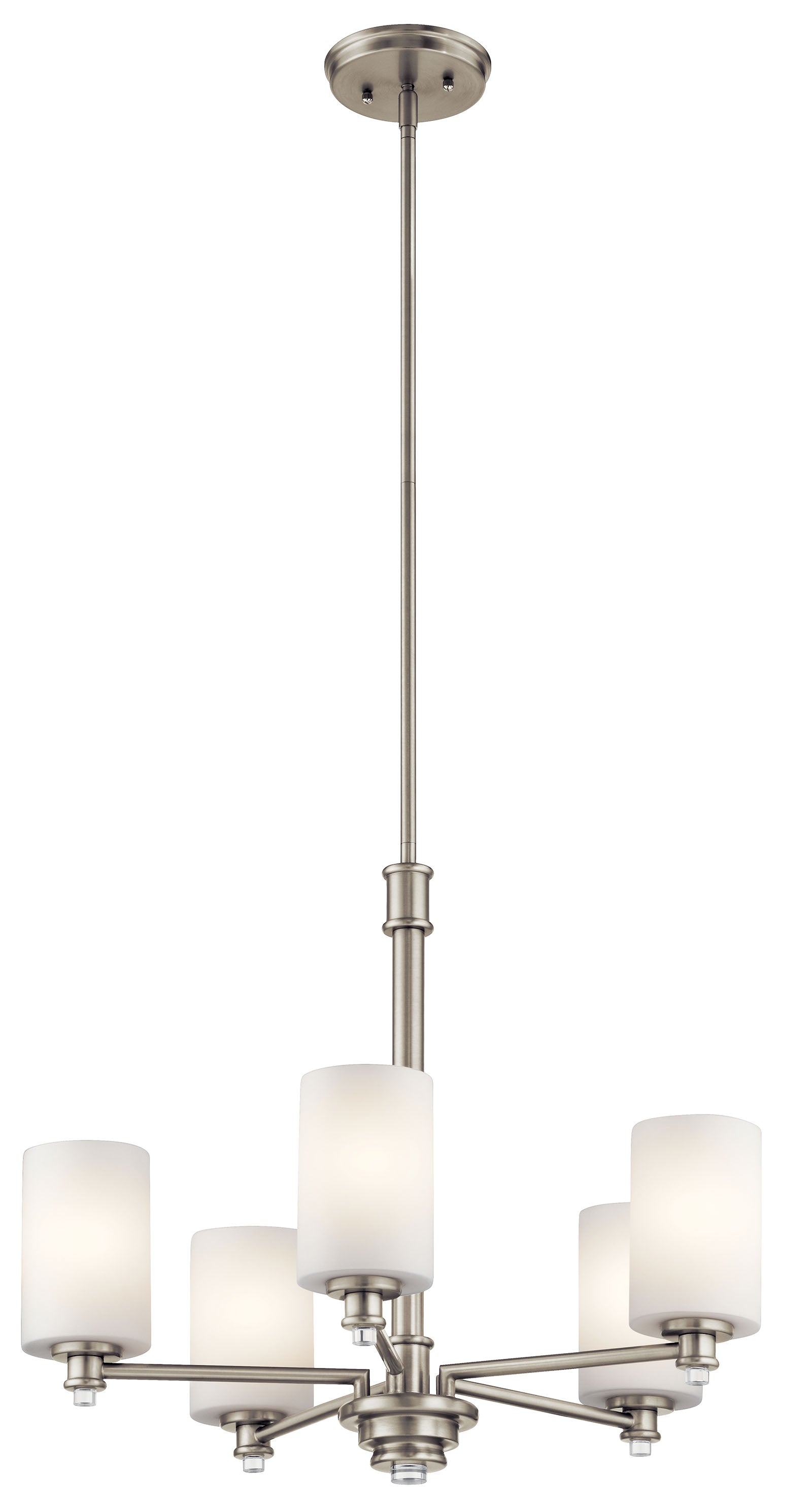 Kichler 43923 Nickel Joelson 24"W 5-Light Shaded Chandelier, NIB