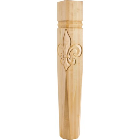 Beveled Fleur-De-Lis Post Cherry 5In. W X 5In. D X 35-1/2In. H P77-5-CH
