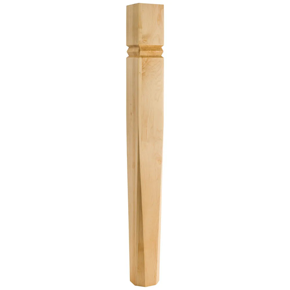 Hard Maple Beveled Grooved Post 5"Wx5"Dx42"H