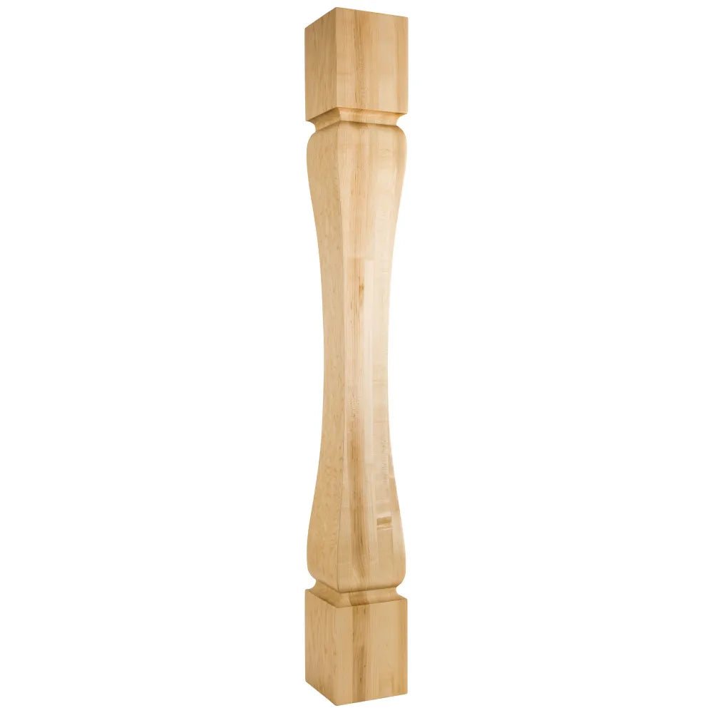 Alder Baroque Minimalist Post 5" W x 5" D x 42" H P82-5-42-ALD - Northside Material Brokers