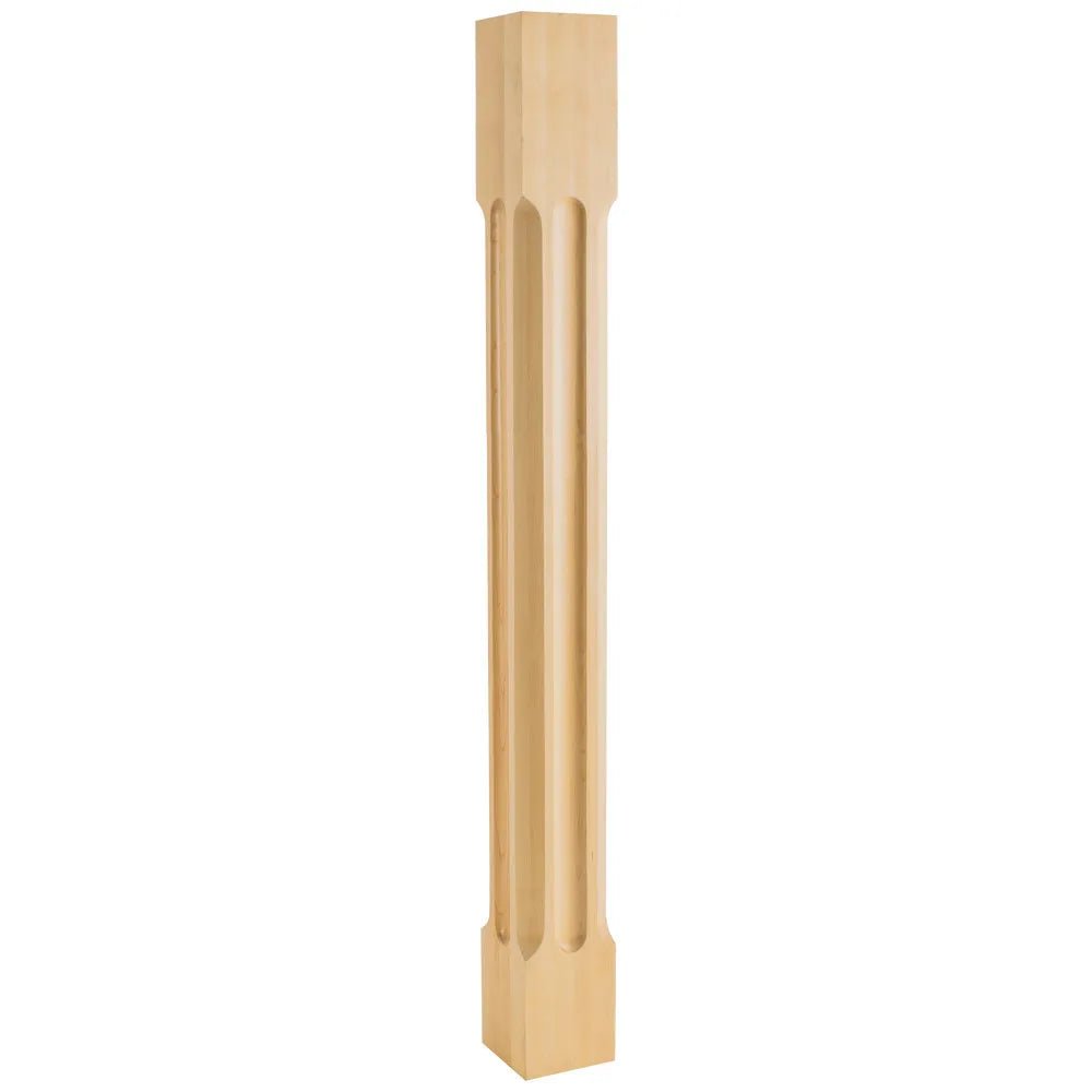 Alder Scooped Post 3-1/2" W x 3-1/2" D x 35-1/2" H P78-ALD - Northside Material Brokers