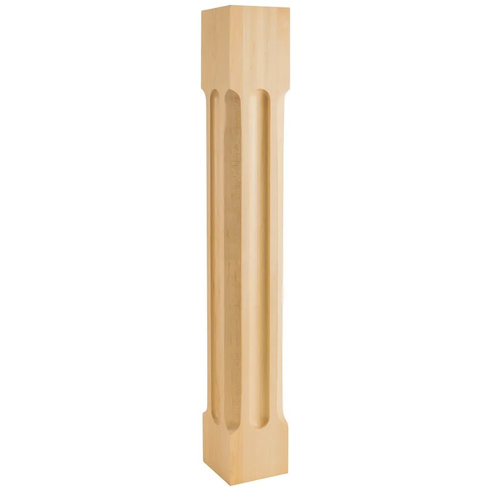 Alder Scooped Post 5" W x 5" D x 35-1/2" H P78-5-ALD - Northside Material Brokers