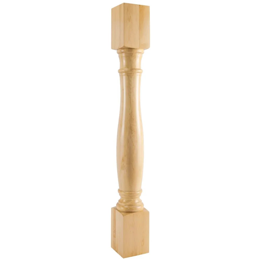 Alder Turned Post 5" W x 5" D x 42" H P1-5-42-ALD - Northside Material Brokers