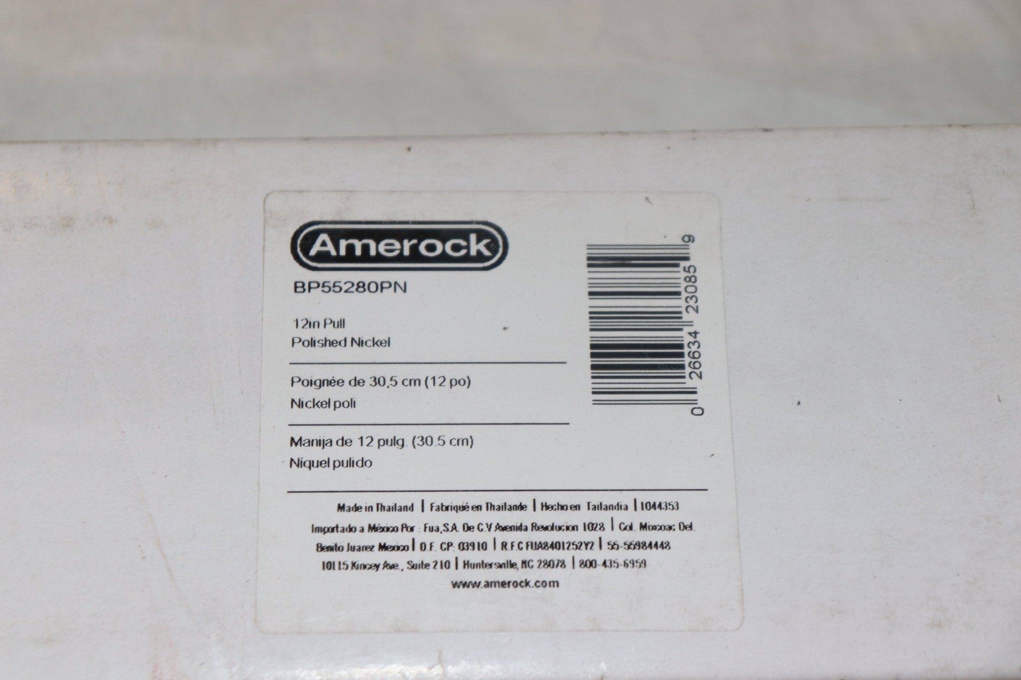 Amerock Blackrock 12 Inch (305mm) Handle Cabinet Pull, Polished Nickel - Northside Material Brokers