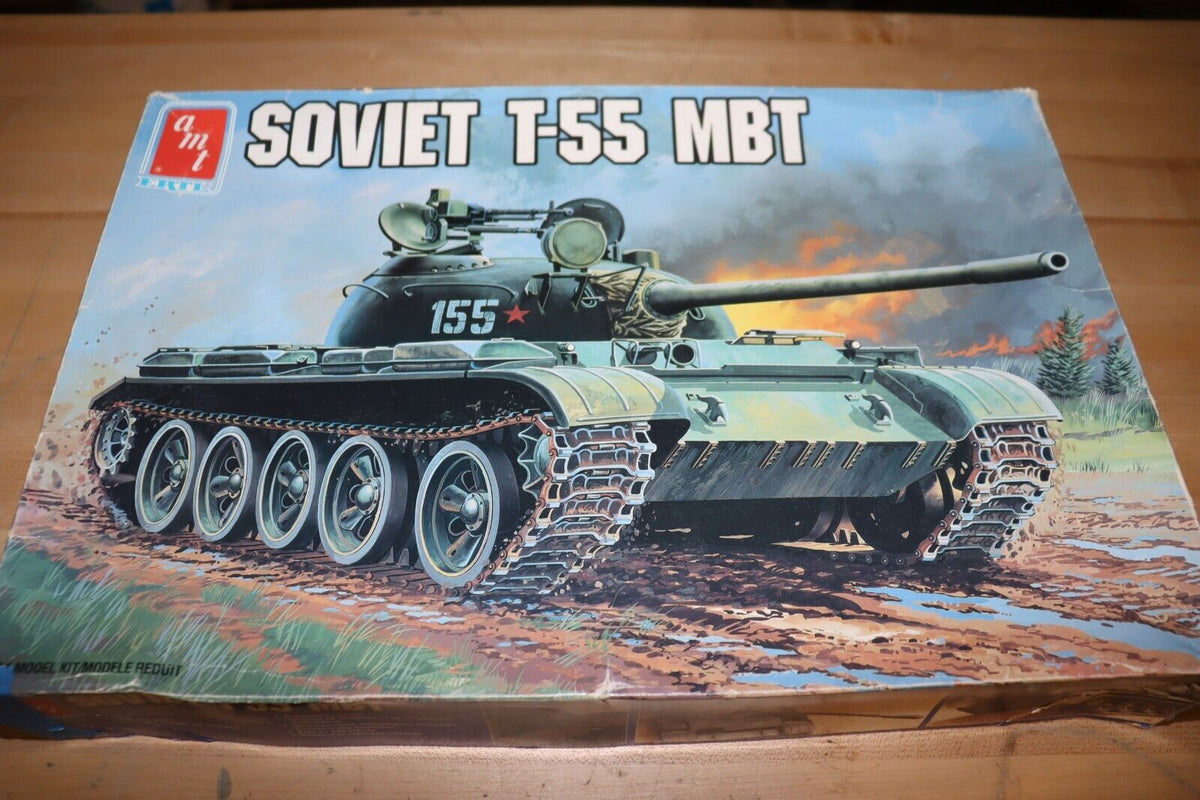 AMT/ERTL 1/35 8865 Soviet T-55 MBT Model Tank Kit - Northside Material Brokers