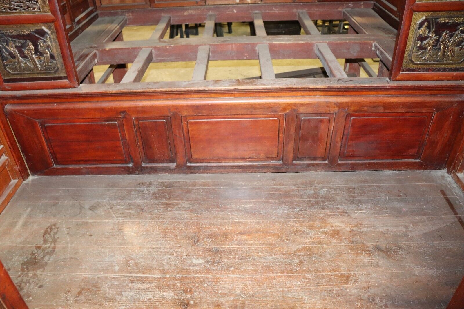Antique Circa 1880's Chinese Opium Wedding Bed Intricately Carved, Excellent - Northside Material Brokers