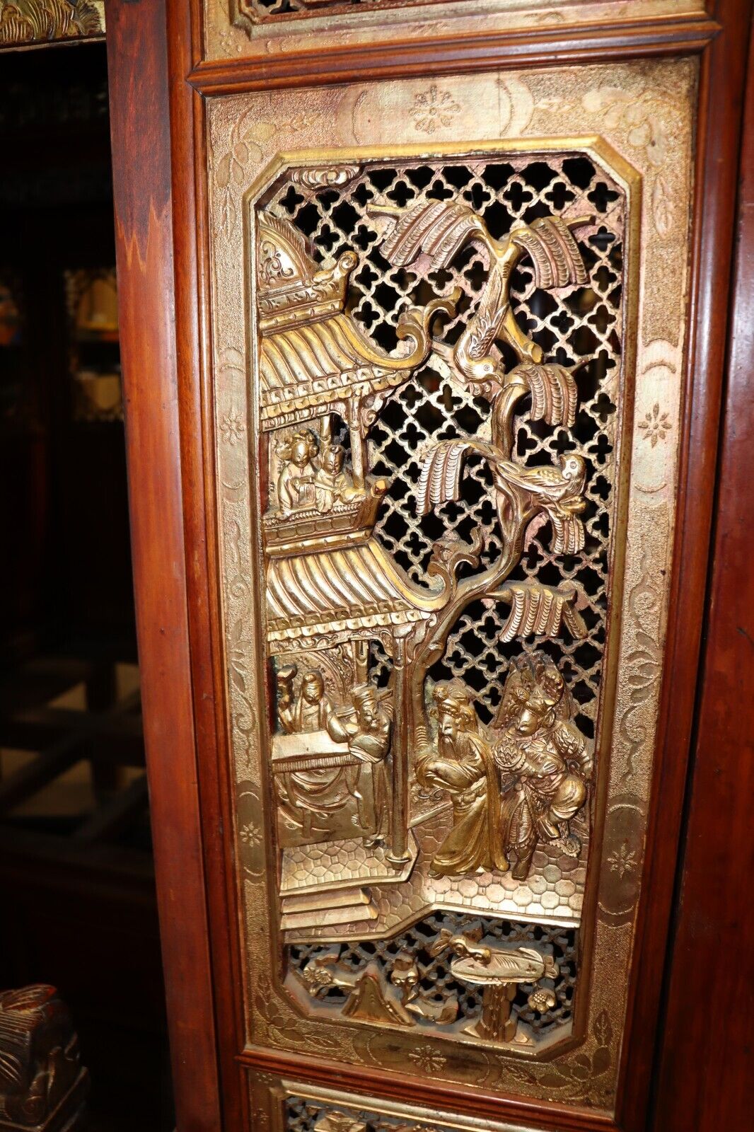 Antique Circa 1880's Chinese Opium Wedding Bed Intricately Carved, Excellent - Northside Material Brokers