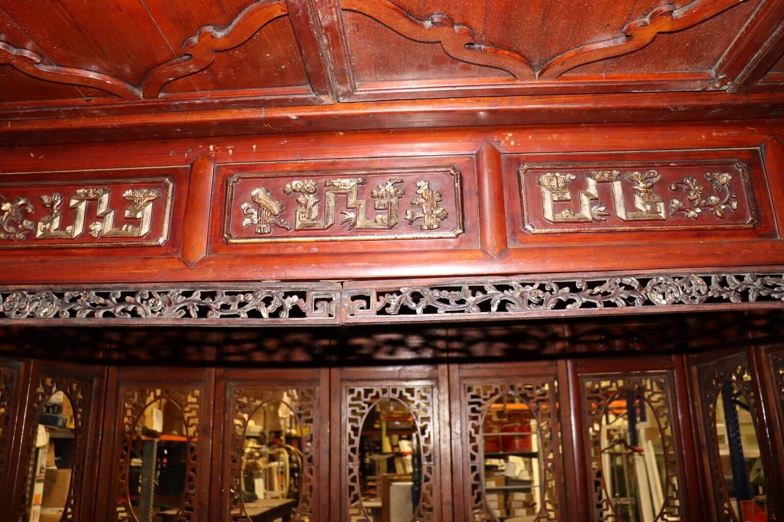 Antique Circa 1880's Chinese Opium Wedding Bed Intricately Carved, Excellent - Northside Material Brokers