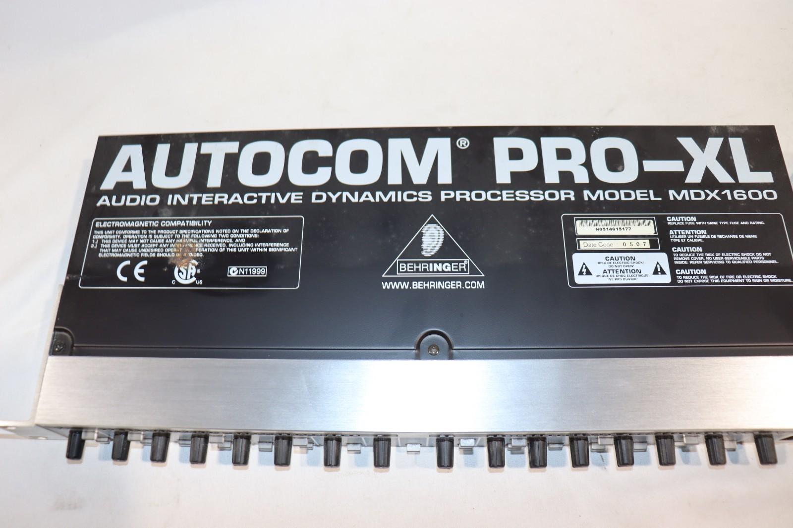 Behringer Autocom Pro-XL MDX1600 2-Channel Dynamics Processor - Northside Material Brokers
