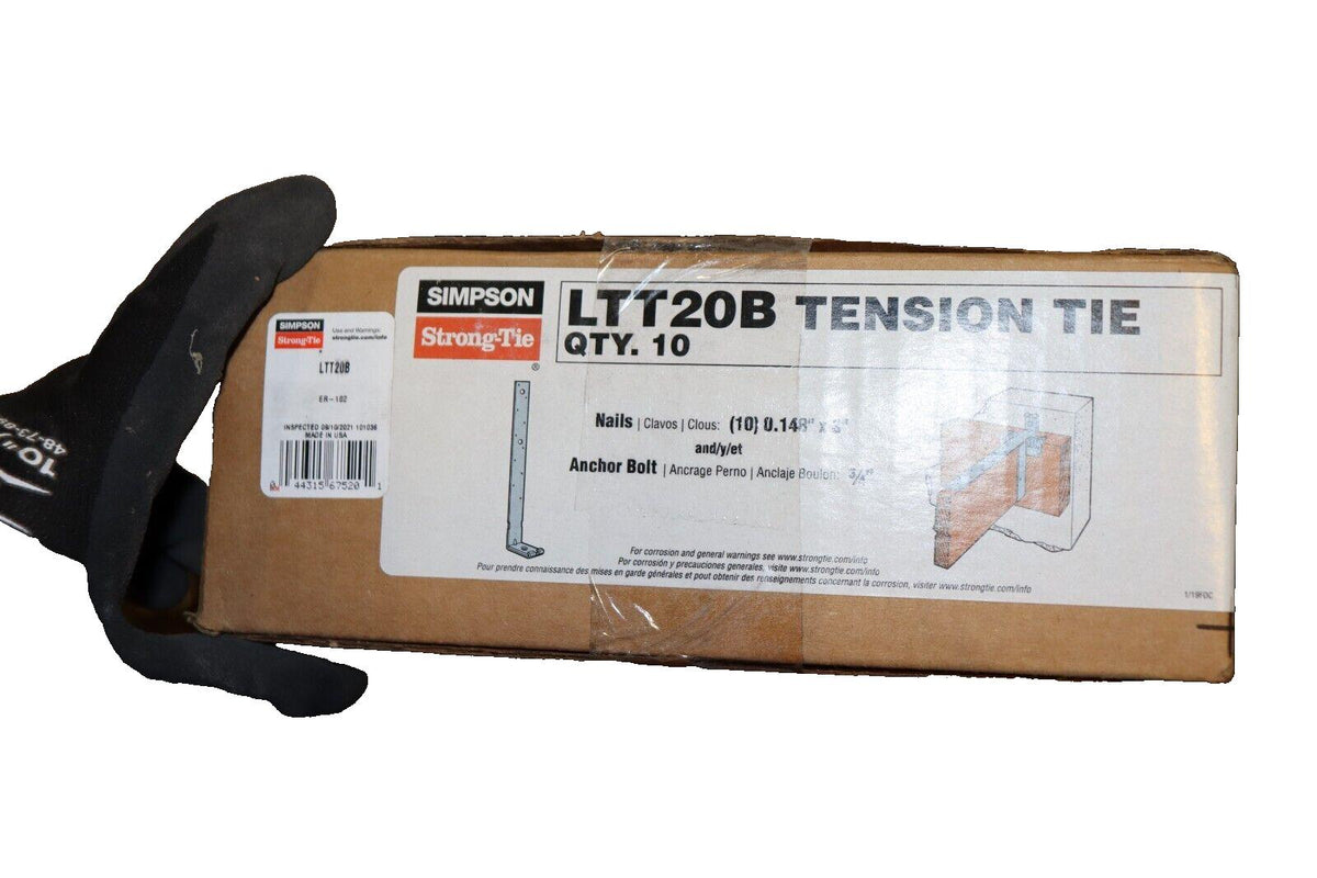 Box of 10 - Simpson Strong Tie LTT20B Light Tension Tie - Northside Material Brokers