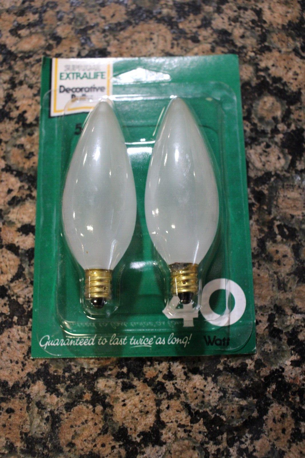 Box of 12 - 24 bulbs total - DECORATIVE 40 WATT FROSTED CANDELABRA BULB - Northside Material Brokers