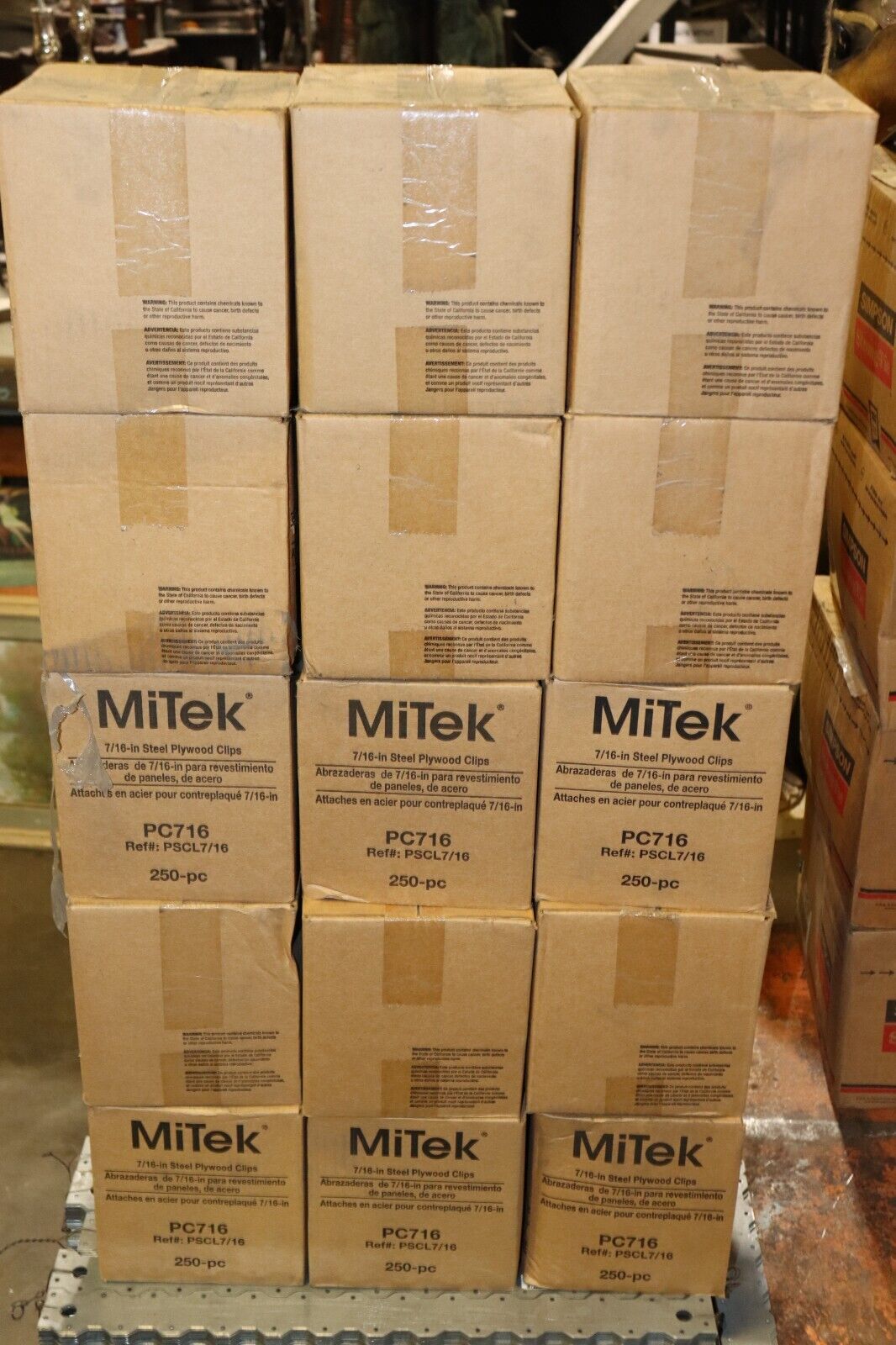 BOX OF 250 - MiTek PC716 Steel Plywood Clips 7/16" - Northside Material Brokers