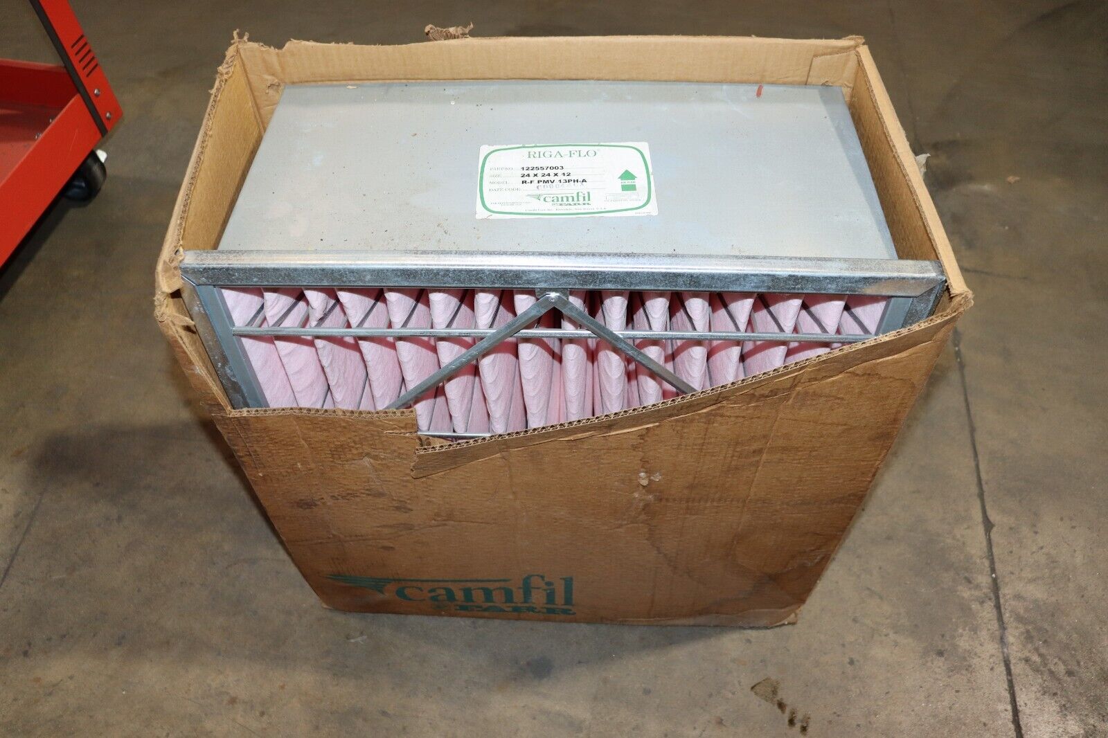 Camfil 122557003 Filter, 24x24x12, R-F PMV 13PH-A, Riga-Flo - NEW OLD STOCK - Northside Material Brokers