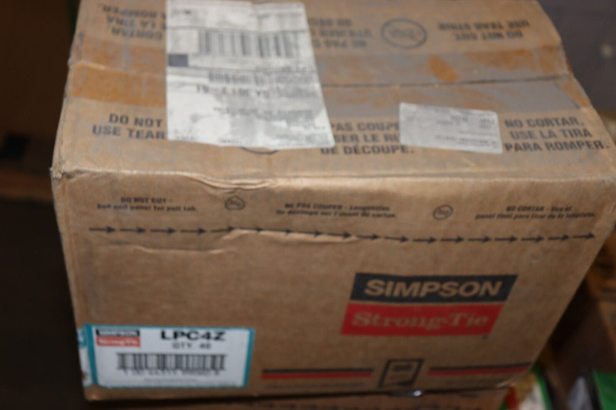 Case of 40 - Simpson Strong-Tie Galv Steel Z-Max 18 Ga 4" X 4" Wood Post Beam Ca - Northside Material Brokers
