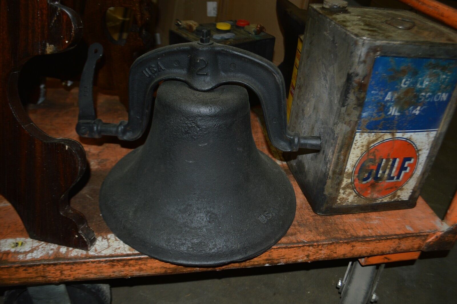 Cast Iron bell, in or out door Bell Antique Black, made in the USA 2 - Northside Material Brokers