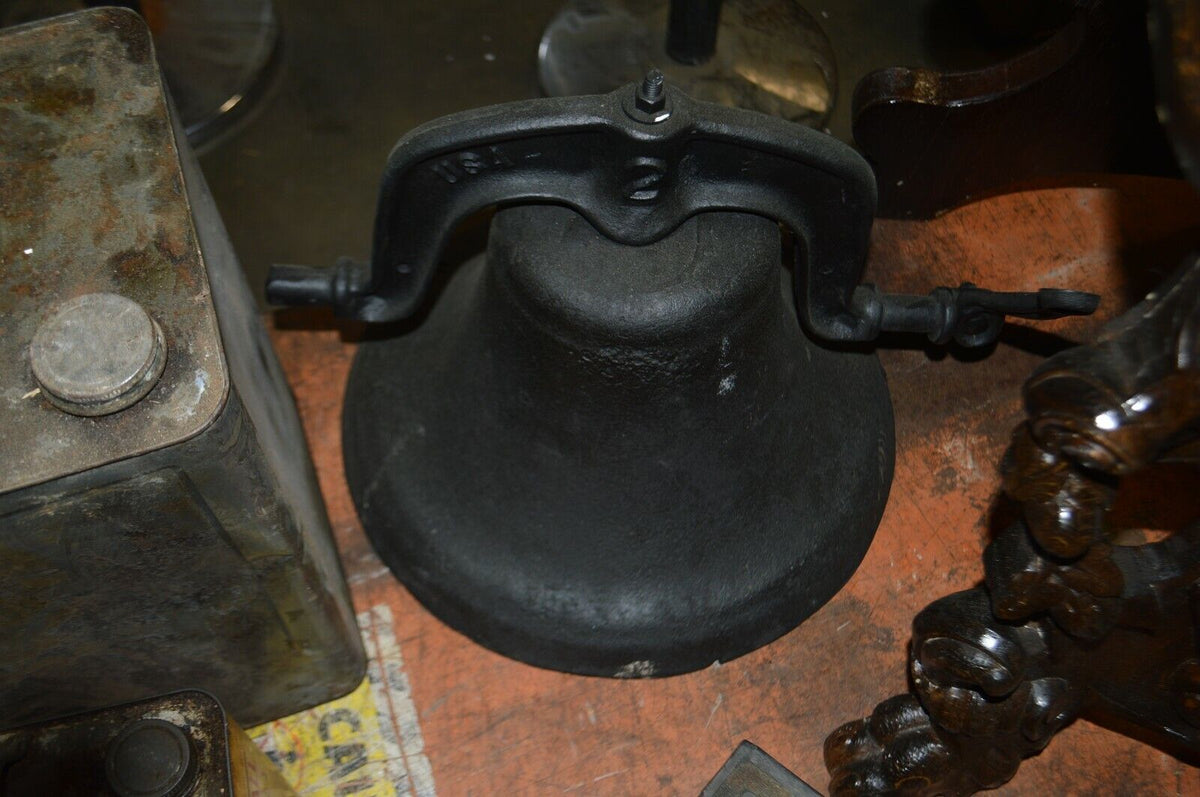 Cast Iron bell, in or out door Bell Antique Black, made in the USA 2 - Northside Material Brokers