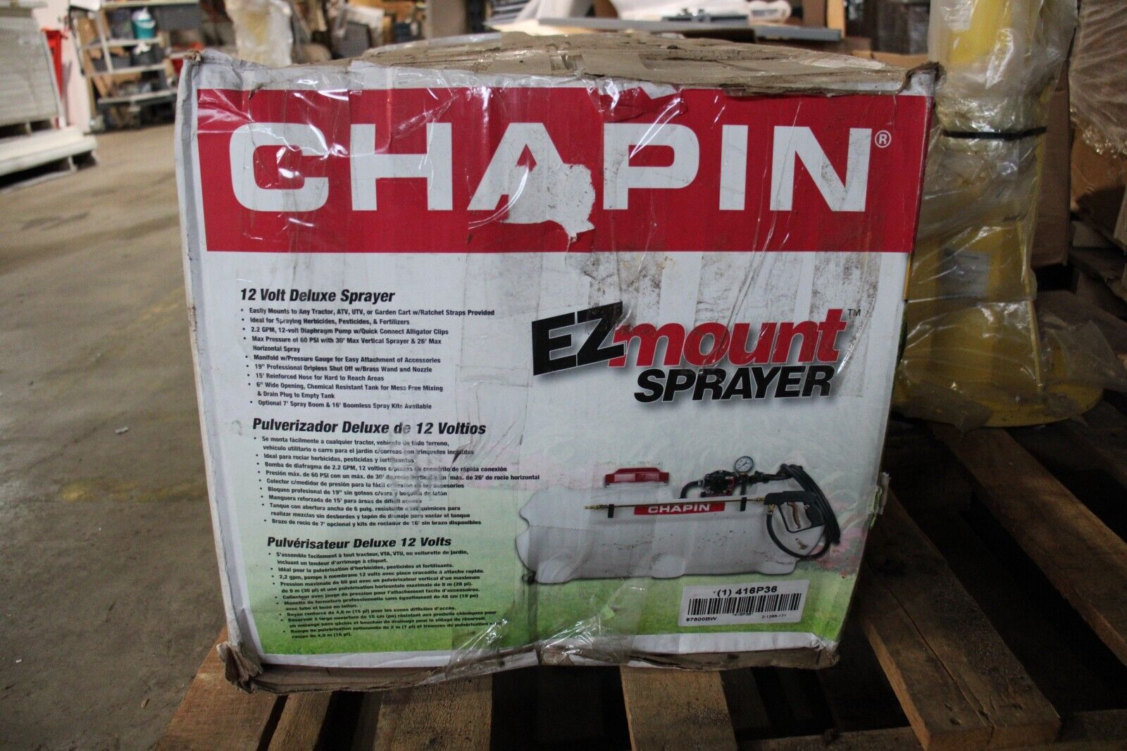 CHAPIN Spot Sprayer: 25 gal Tank Capacity, 2.2 gpm Flow Rate, 60 psi, 15 ft Hose - Northside Material Brokers