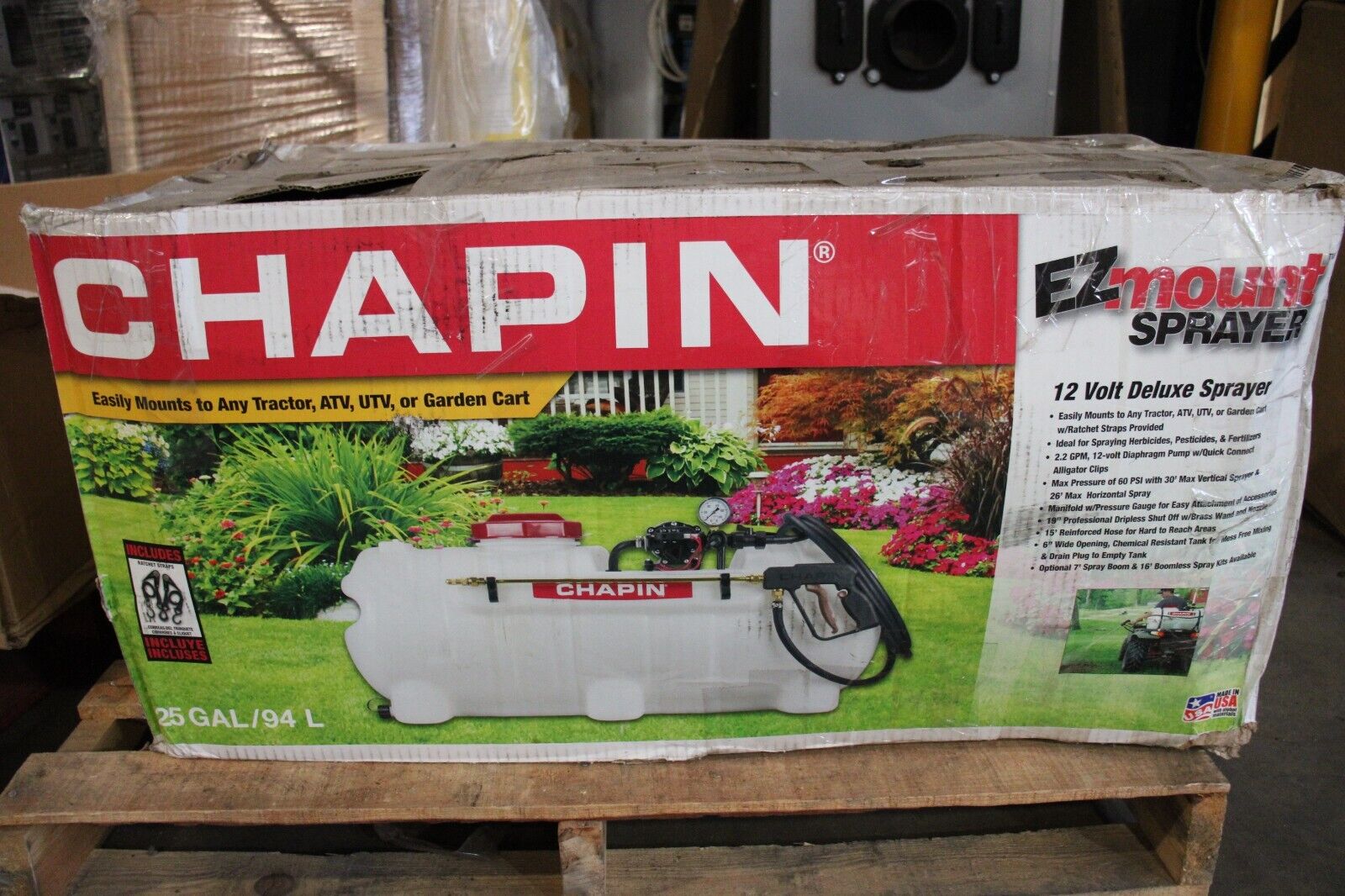 CHAPIN Spot Sprayer: 25 gal Tank Capacity, 2.2 gpm Flow Rate, 60 psi, 15 ft Hose - Northside Material Brokers