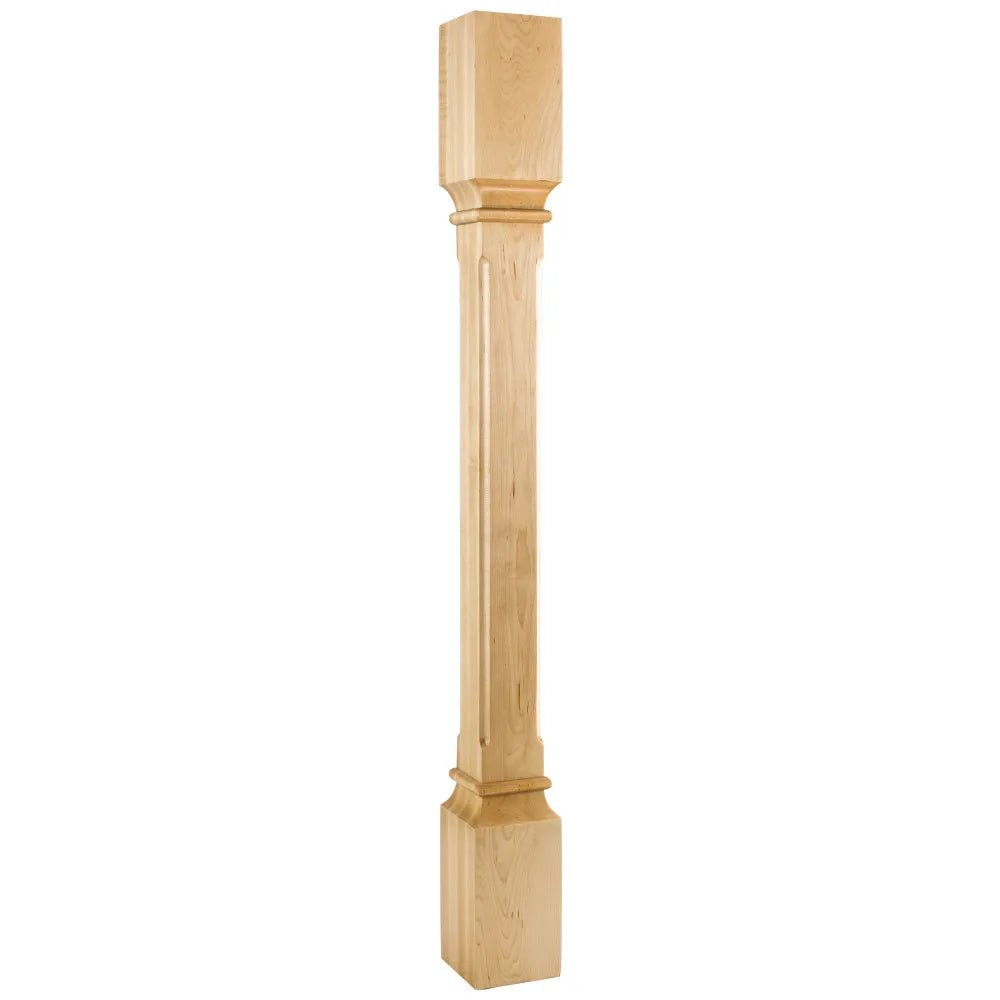 Cherry Fluted Edge Post 3-1/2" W x 3-1/2" D x 35-1/2" H P38-3.5-CH - Northside Material Brokers