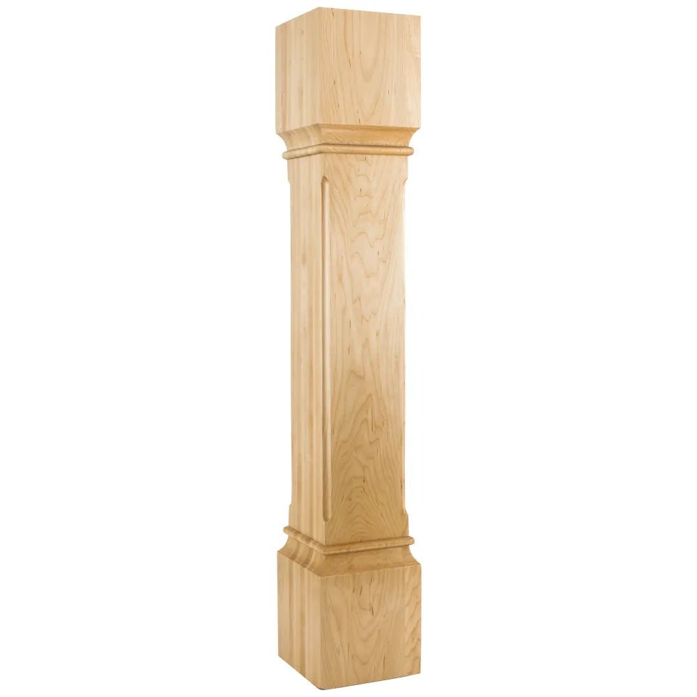 Cherry Fluted Edge Post 6" W x 6" D x 35-1/2" H P38-6-CH - Northside Material Brokers