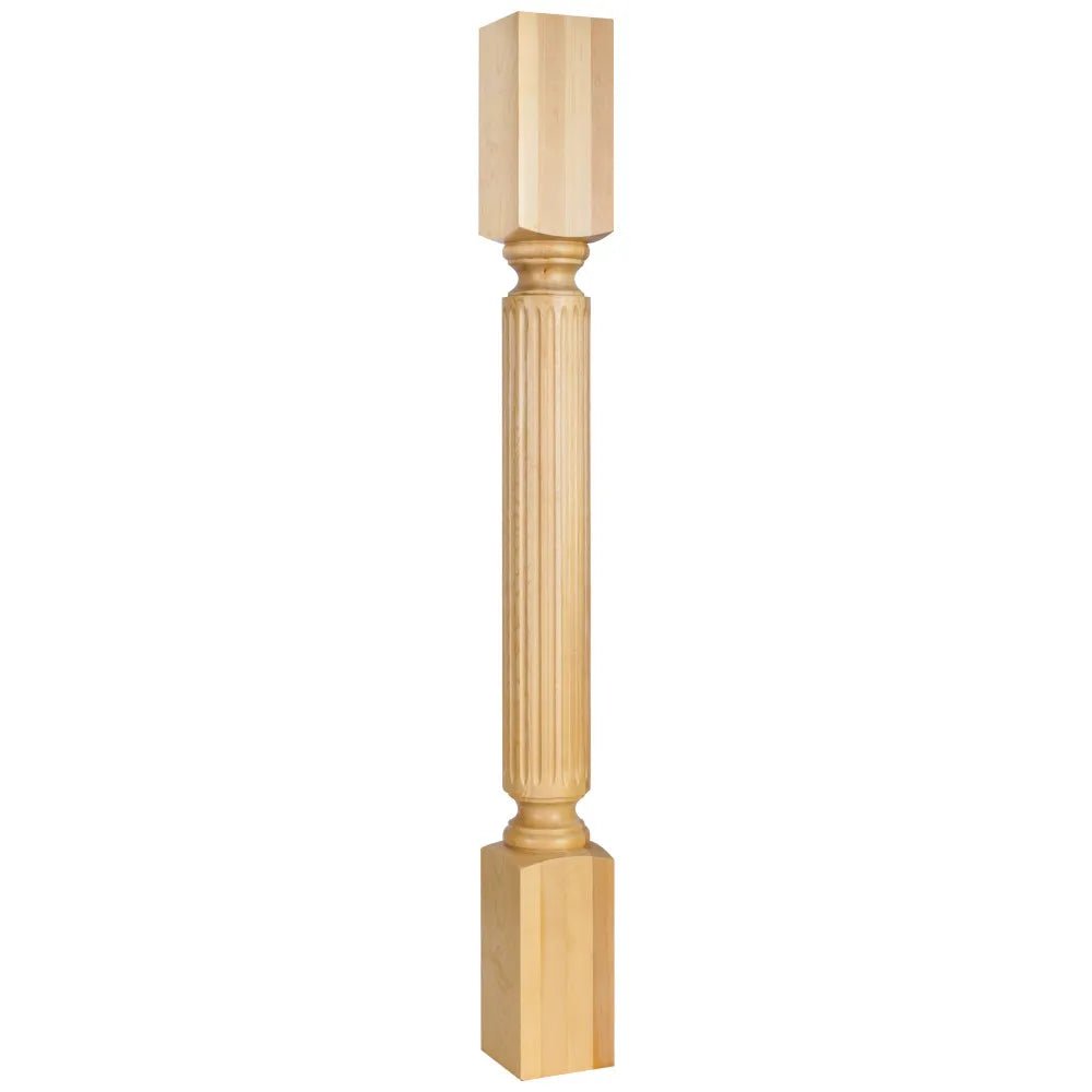 Cherry Fluted Post 3-1/2" W x 3-1/2" D x 35-1/2" H P22CH - Northside Material Brokers
