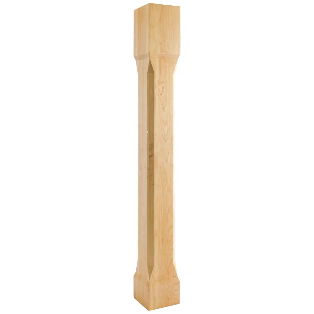 Cherry Recessed Chamfered Post 5" W x 5" D x 42" H P74-5-42-CH - Northside Material Brokers