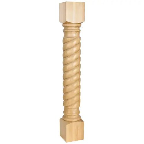 Cherry Rope Post Unfinished 5" W x 5" D x 35-1/2" H P21CH - Northside Material Brokers