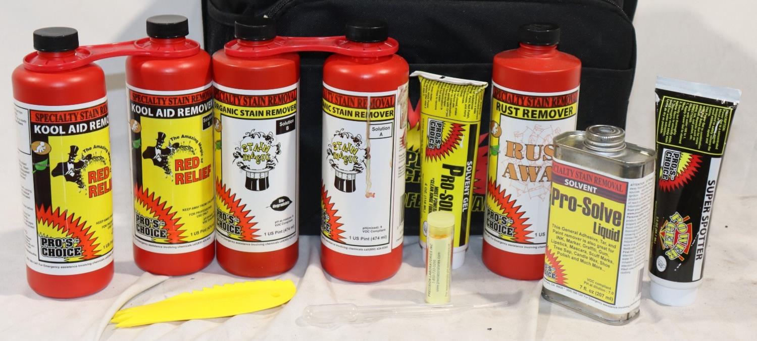 CTI Pro's Choice 11 Piece Stain Removal Kit 4020, w/ Travel Case - Northside Material Brokers