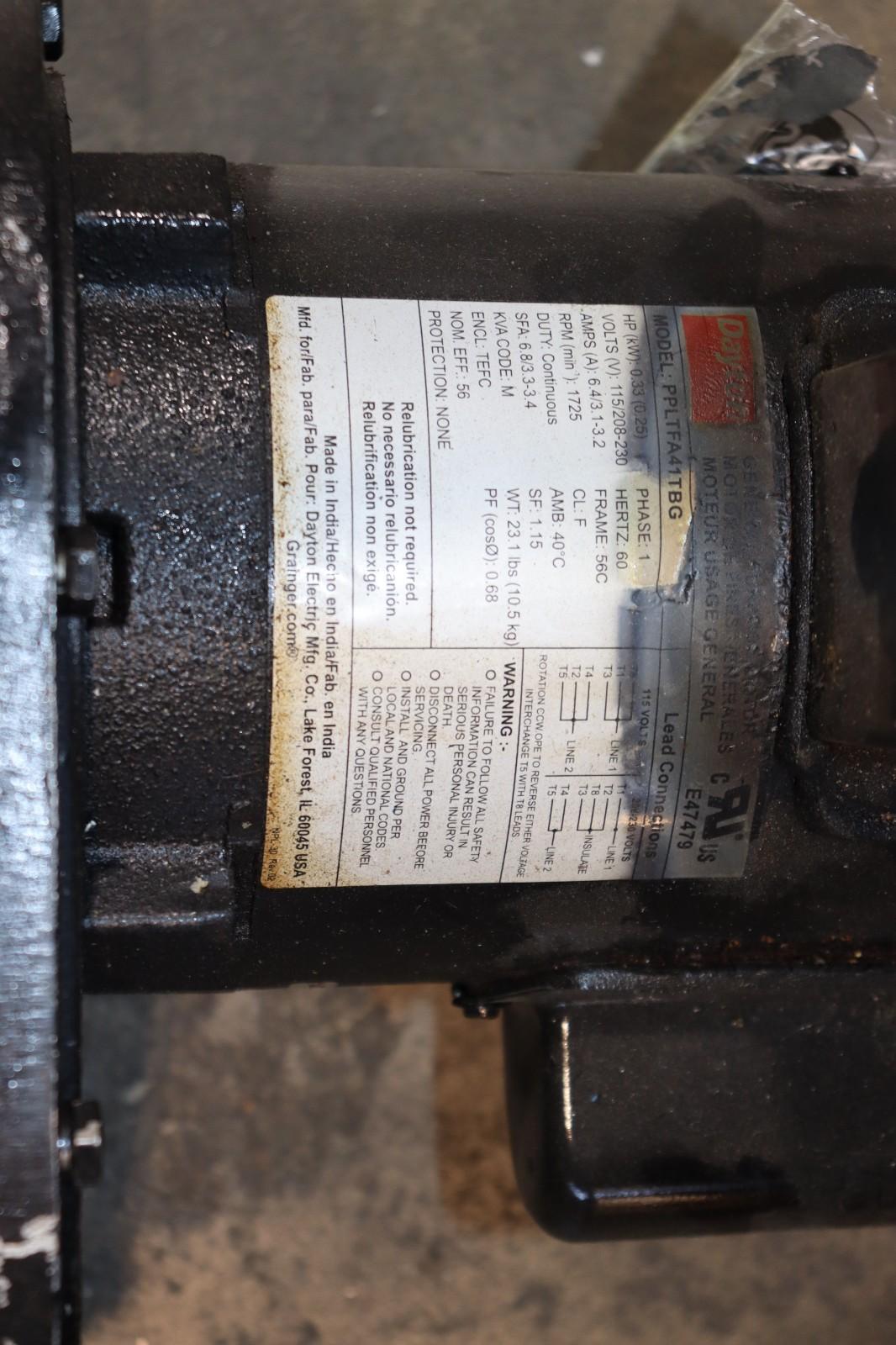 Dayton 32V139A Tank Mixer, 115/230V AC, 1 Phase, Dayton PPLTFA41TBG, Motor - Northside Material Brokers