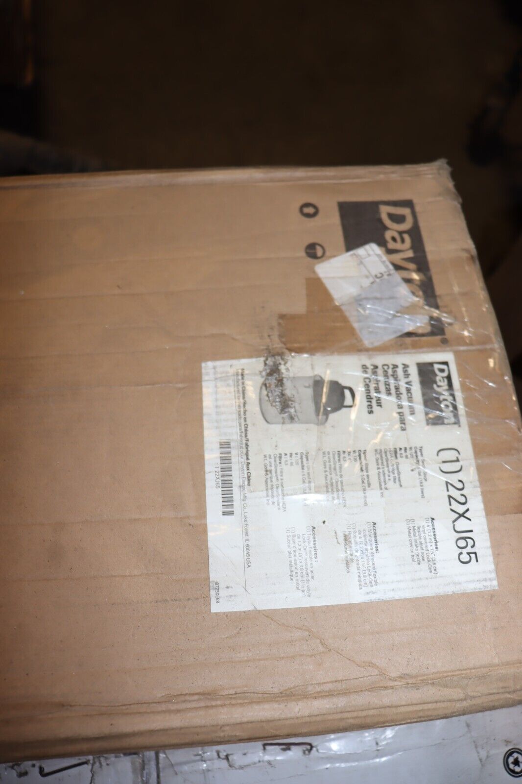Dayton Ash Vacuum: 5 gal Tank Size, 22XJ65 - Northside Material Brokers