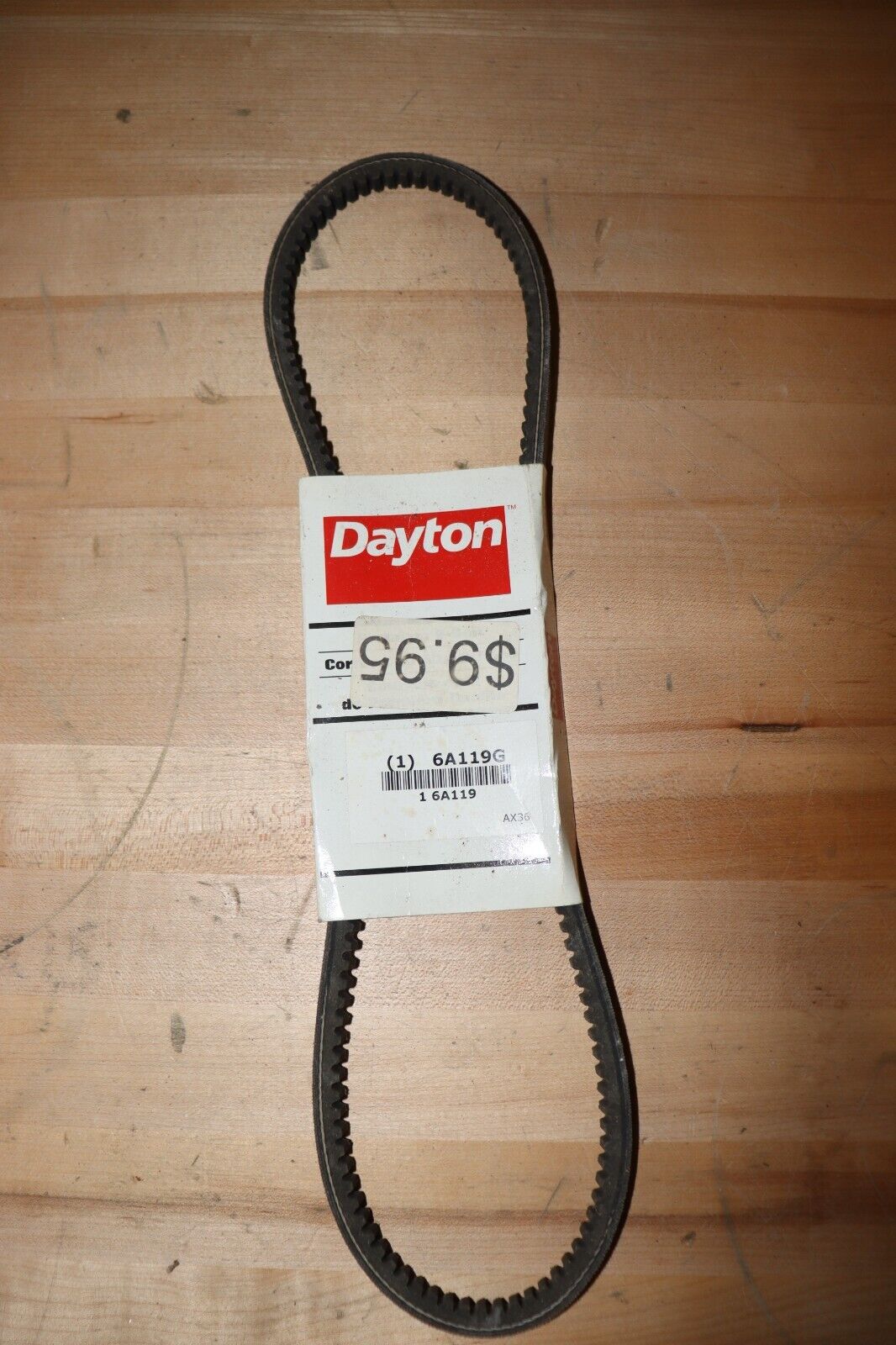 DAYTON Cogged V-Belt: 38 in Outside Lg, 1/2 in Top Wd, 5/16 in Thick, 6A119 - Northside Material Brokers