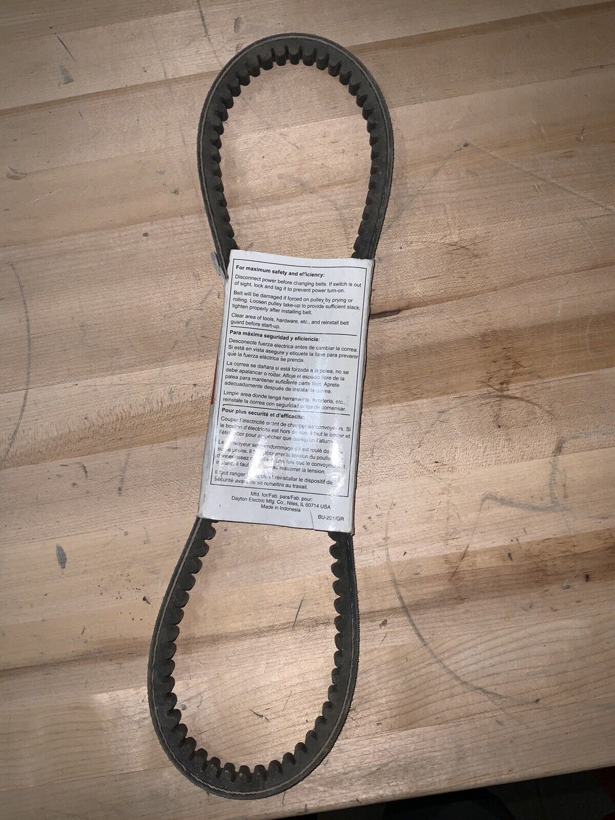 DAYTON Cogged V-Belt: 39 in Outside Lg, 21/32 in Top Wd, 13/32 in Thick, 6A123 - Northside Material Brokers