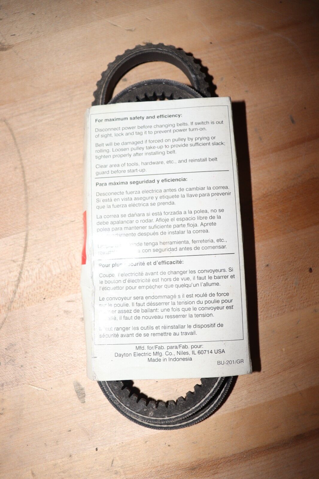 DAYTON Cogged V-Belt: 40 in Outside Lg, 3/8 in Top Wd, 5/16 in Thick, 2L385 - Northside Material Brokers