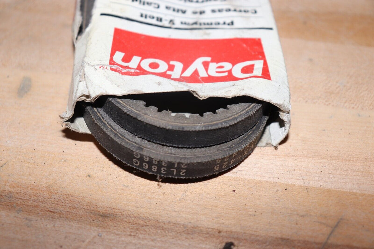 DAYTON Cogged V-Belt: 42.5 in Outside Lg, 3/8 in Top Wd, 5/16 in Thick, 2L386 - Northside Material Brokers