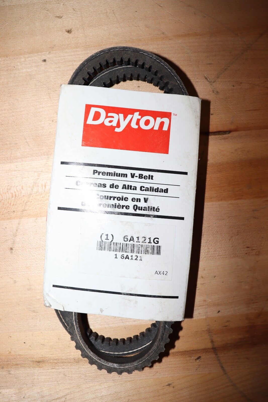 DAYTON Cogged V-Belt: 44 in Outside Lg, 1/2 in Top Wd, 5/16 in Thick, 6A121 - Northside Material Brokers